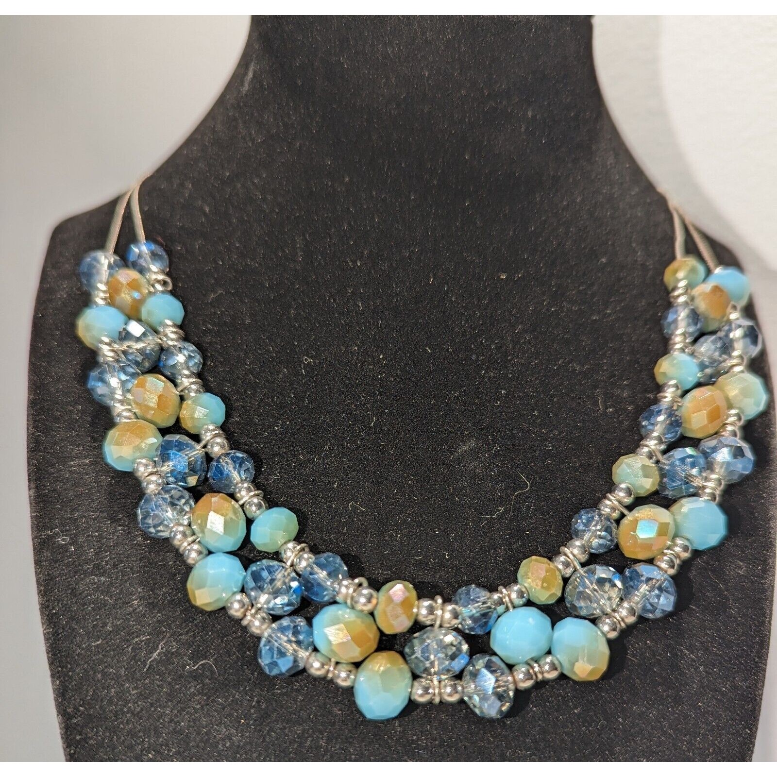 Charming Charlie Shades Of Blue Faceted Beads